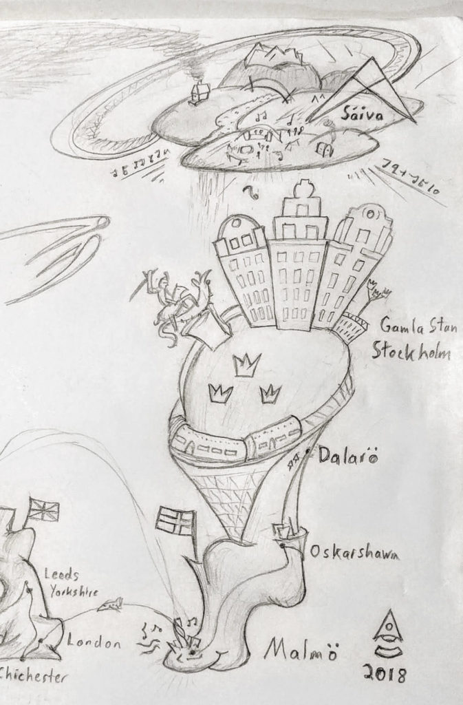 Journey In Sweden and Saiva Half Drawing