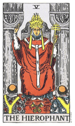 Traditional Heirophant Tarot Card