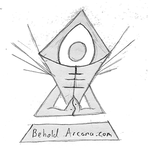 Behold Arcana Drawn Logo Draft